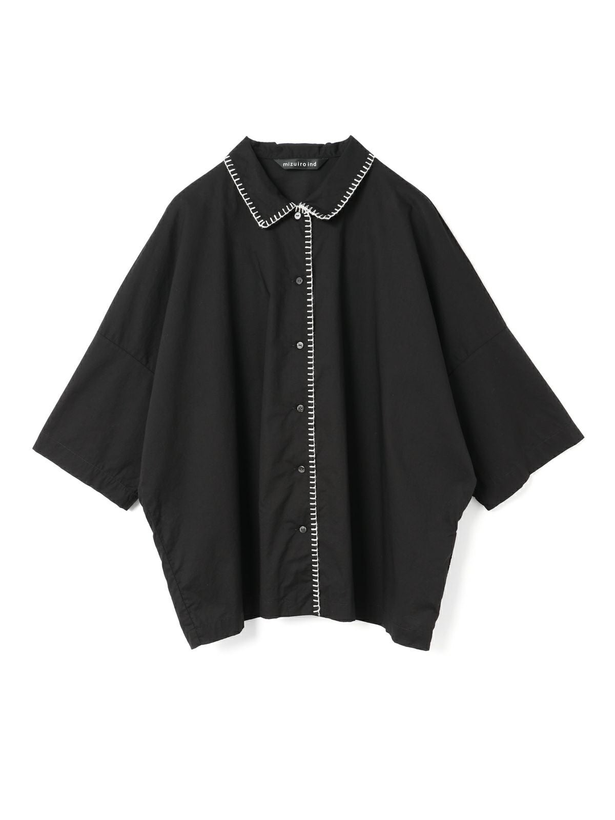 mizuiro ind ブランケットステッチワイドシャツ｜ MARcourt ONLINE