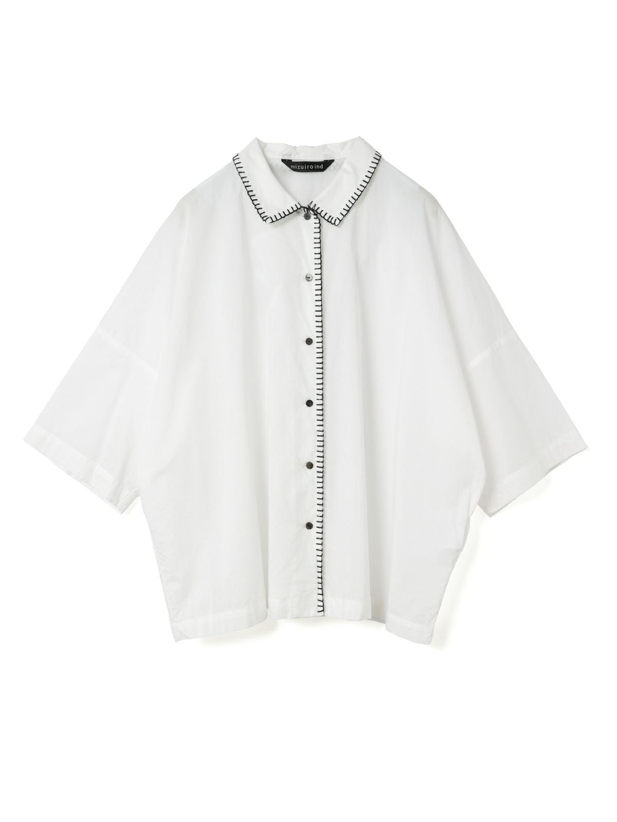 mizuiro ind ブランケットステッチワイドシャツ｜ MARcourt ONLINE