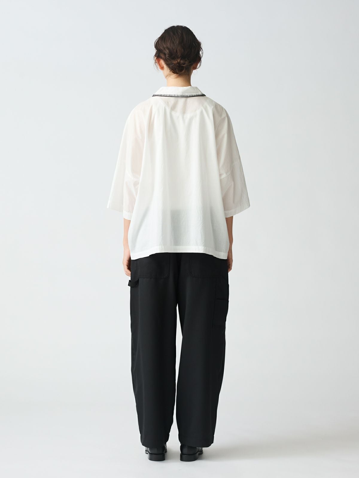 mizuiro ind ブランケットステッチワイドシャツ｜ MARcourt ONLINE