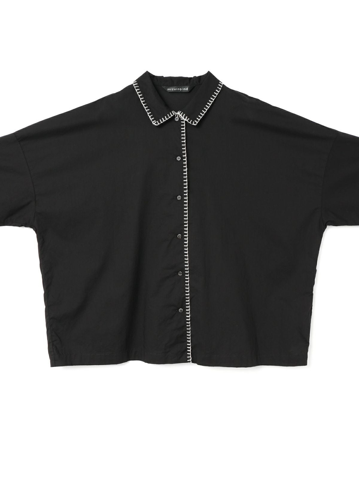 mizuiro ind ブランケットステッチワイドシャツ｜ MARcourt ONLINE