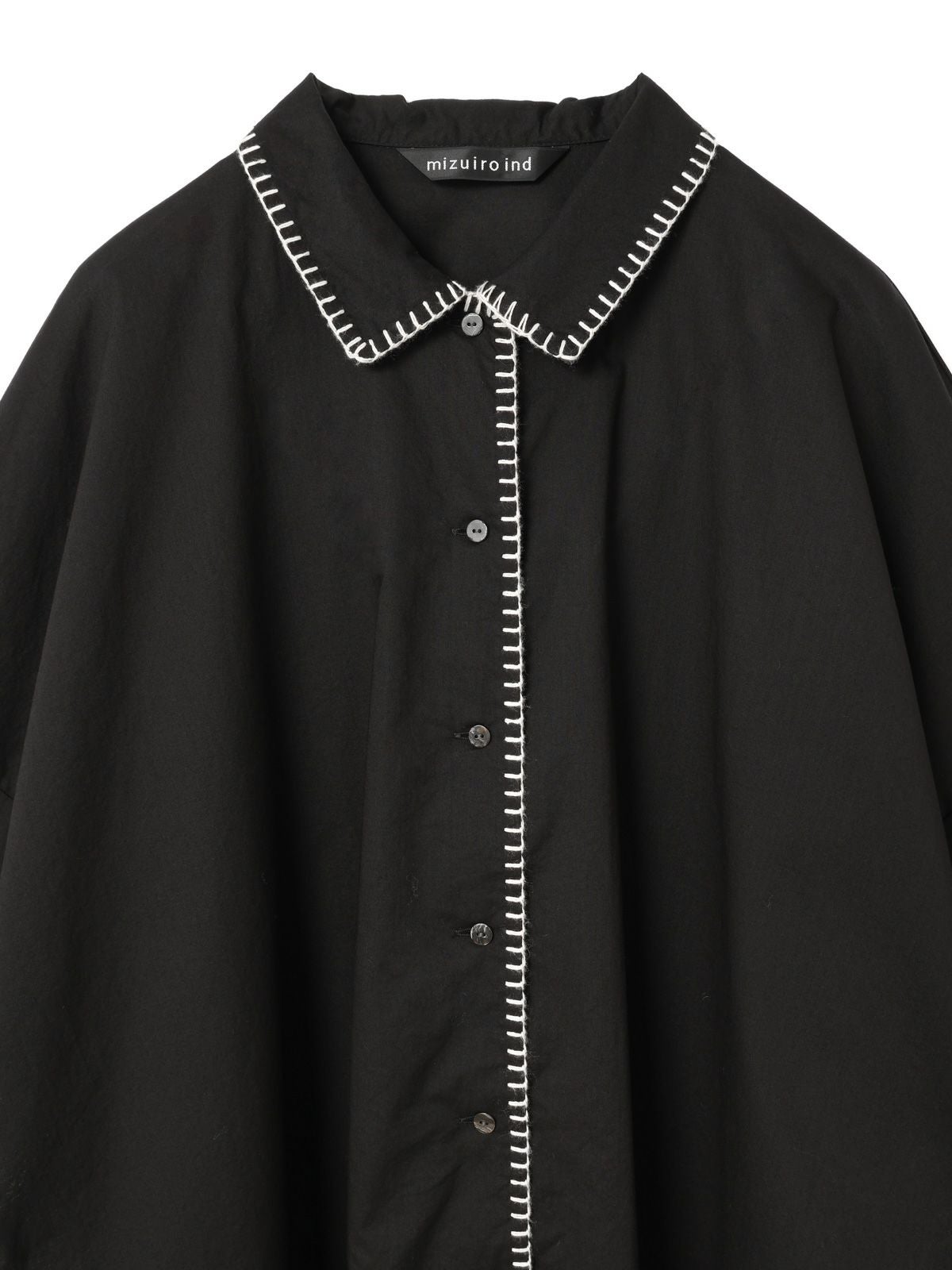 mizuiro ind ブランケットステッチワイドシャツ｜ MARcourt ONLINE