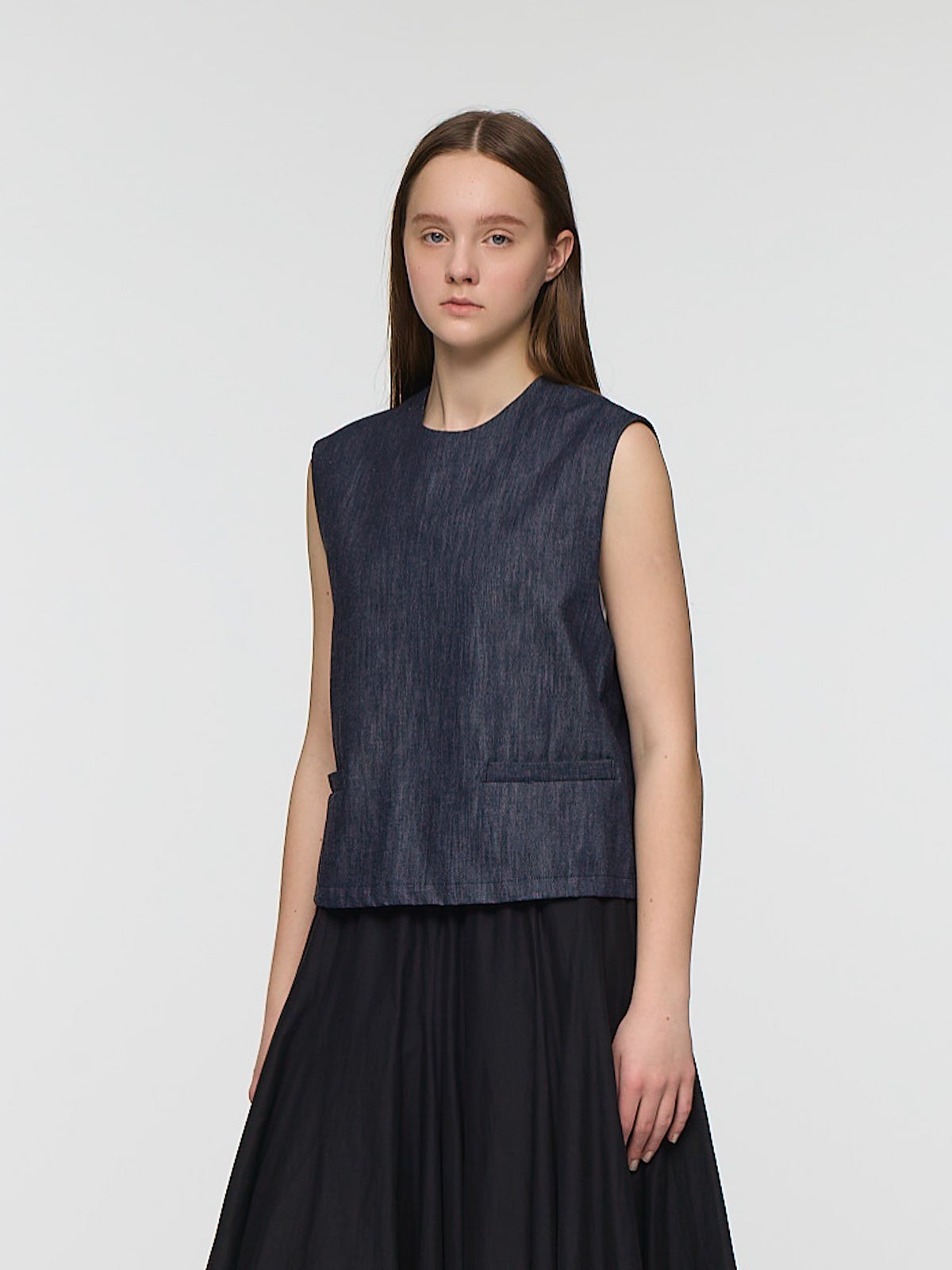 mizuiro ind デニムショートベスト｜ MARcourt ONLINE STORE