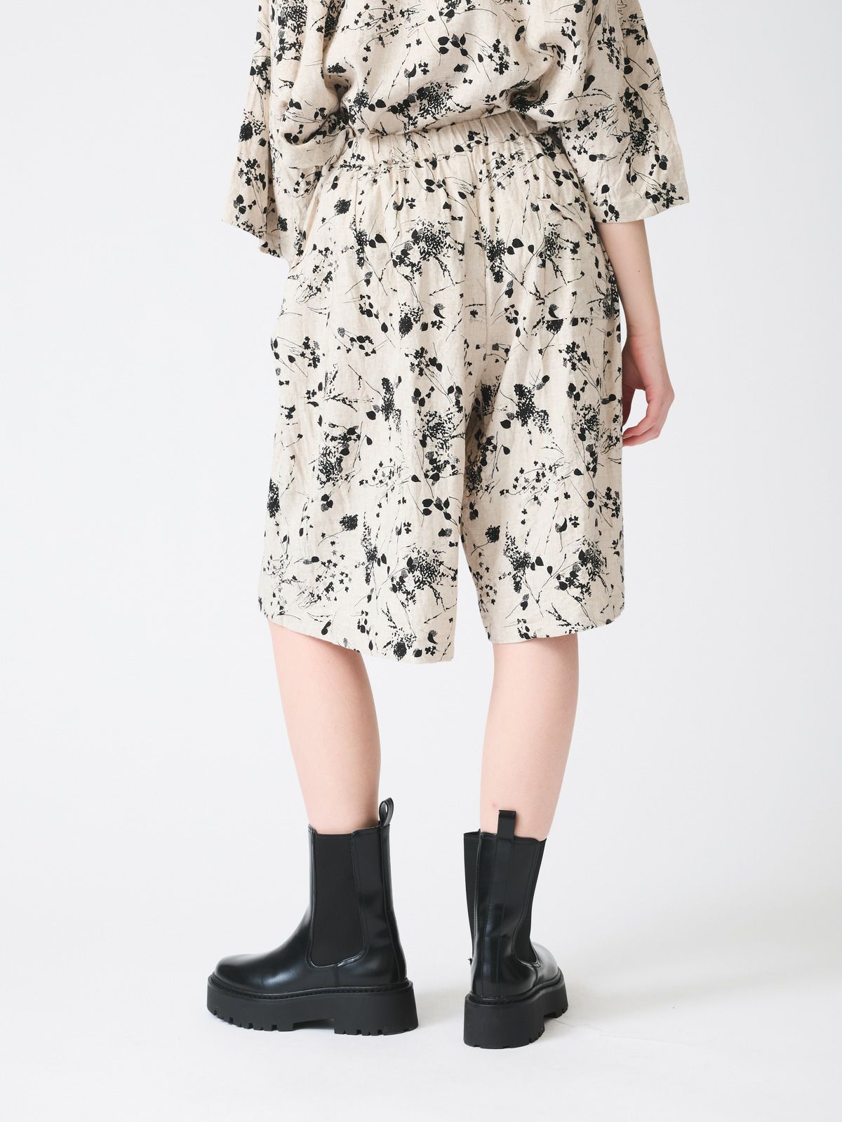 mizuiro ind レーヨンリネンプリントショートパンツ｜ MARcourt ONLINE