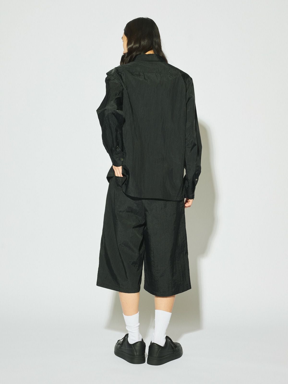MIDIUMISOLID Men's フライフロントナイロンシャツ[A]｜ MARcourt