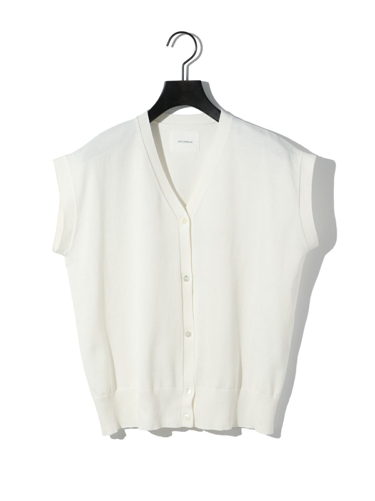 MIDIUMISOLID for Ladies ノースリーブVネックカーディガン[A