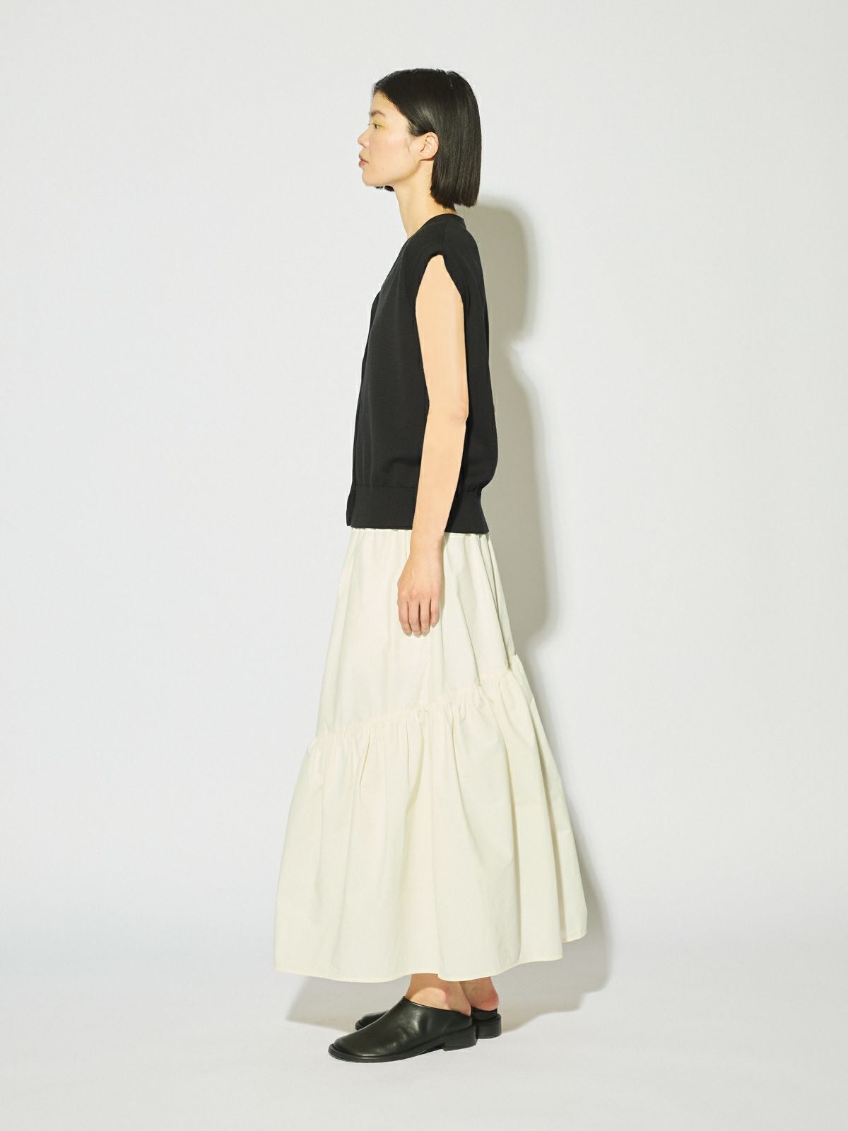 MIDIUMISOLID for Ladies ノースリーブVネックカーディガン[A