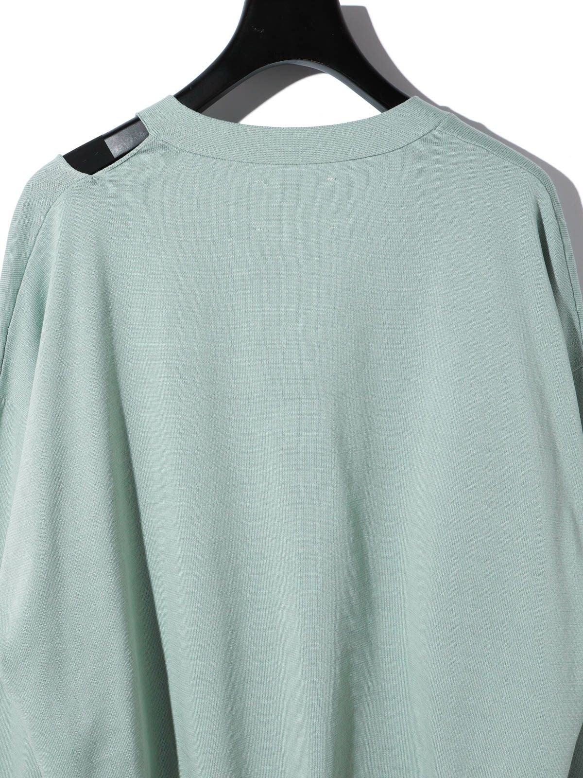 MIDIUMISOLID for Ladies カットアウトネックワイドカーディガン[A