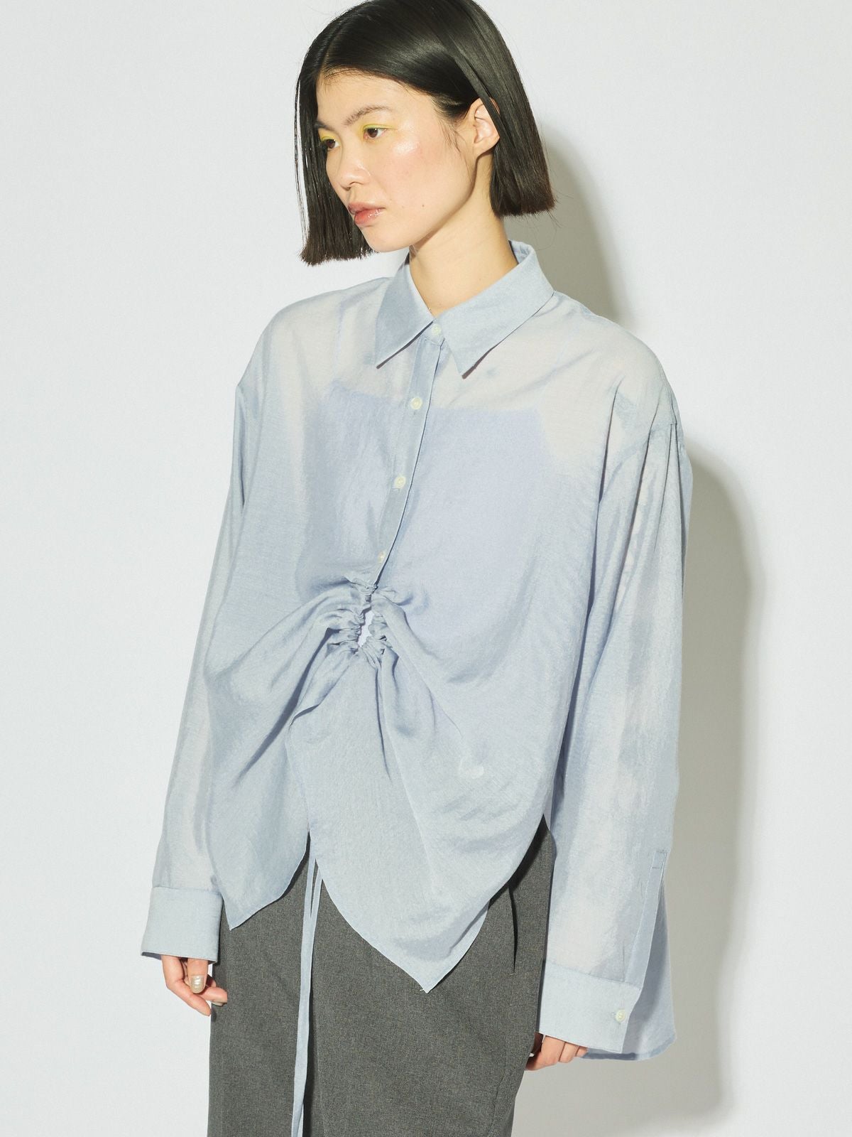nanMIDIUMISOLID for Ladiesドローストリングシャツ MIDIUMISOLID for Ladies ドローストリングシャツ｜ MARcourt ONLINE