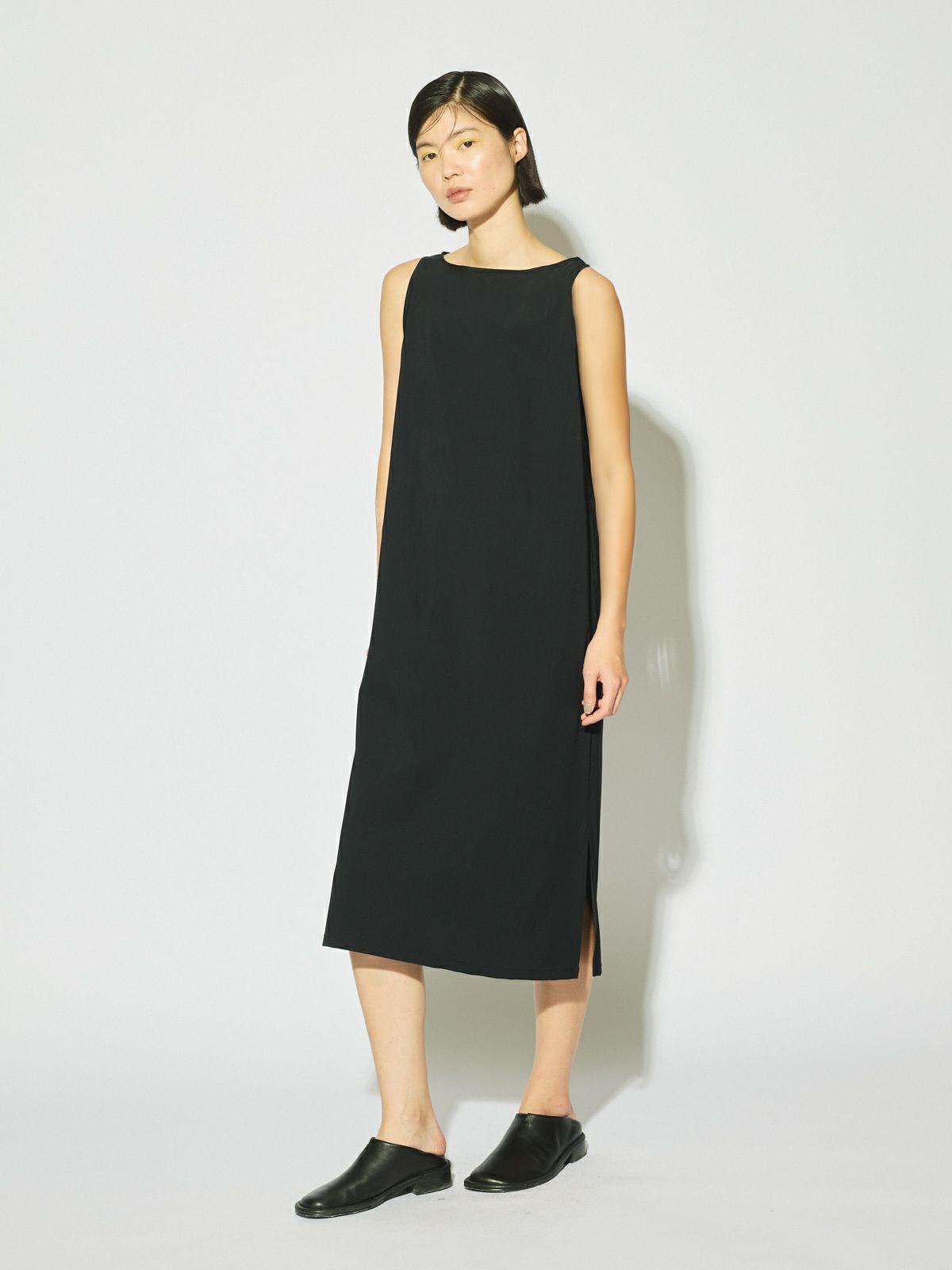 ワンピース derm MIDIUMISOLID for Ladies ストレッチボートネックワンピース