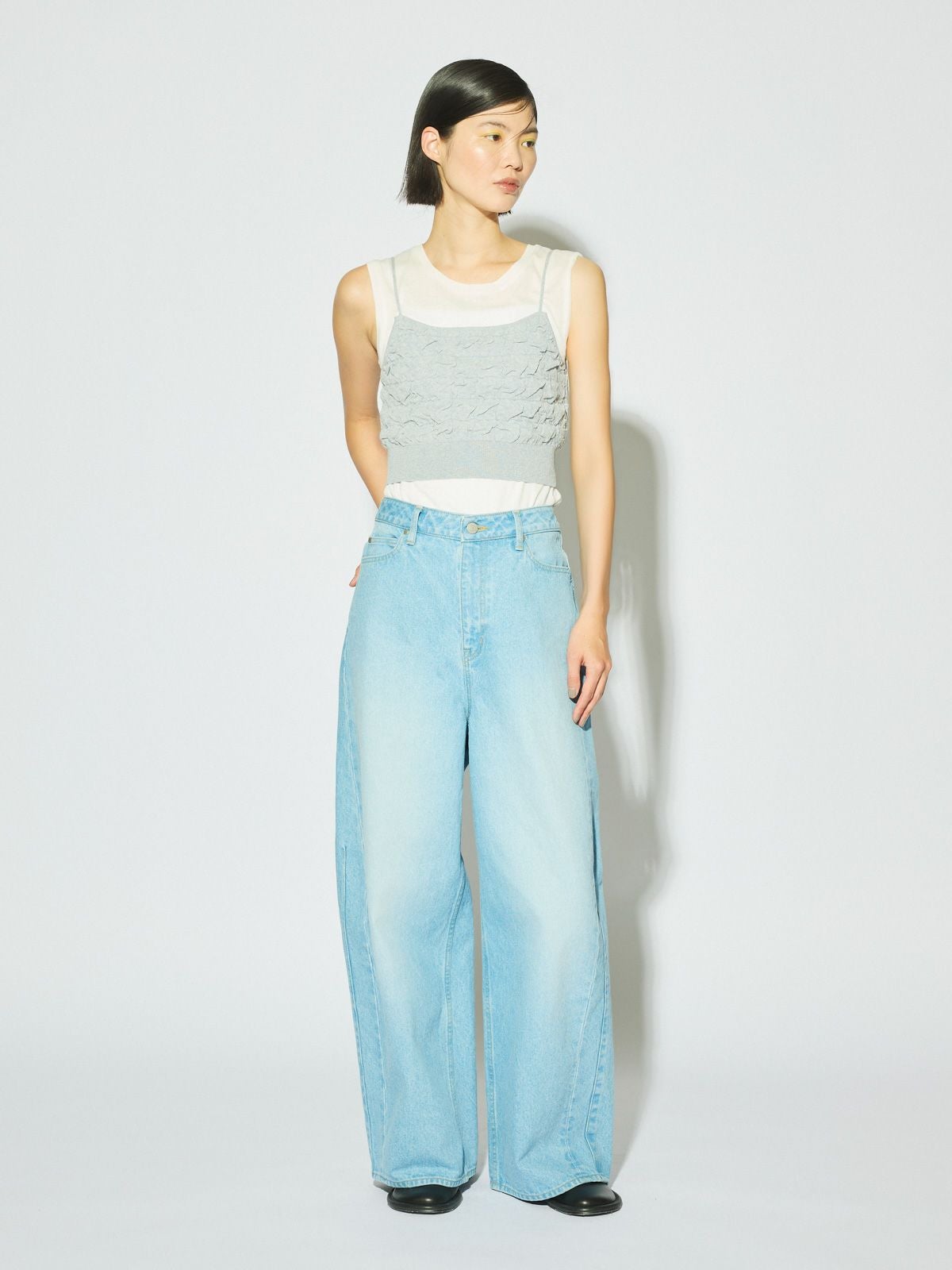 antimid ワイドレッグデニムパンツ MIDIUMISOLID for Ladies バレルレッグワイドデニム｜ MARcourt ONLINE