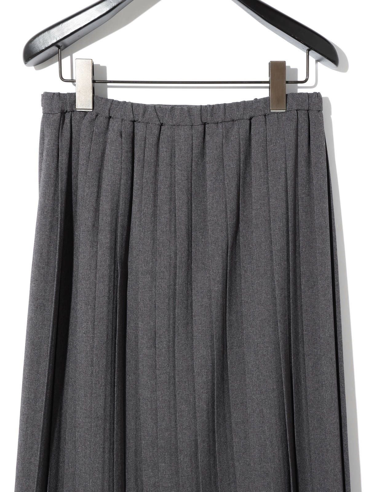 MIDIUMISOLID for Ladies アシンメトリーヘムラッププリーツスカート[A
