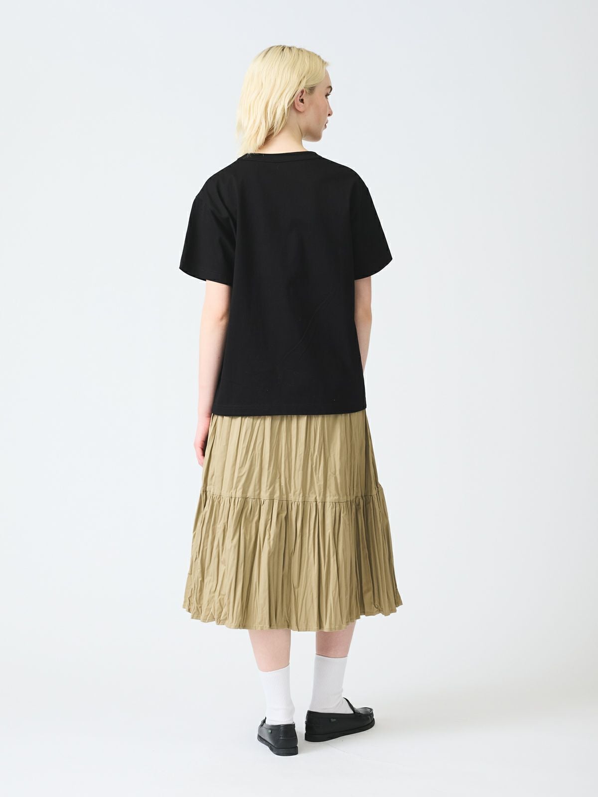 mizuiro ind ワッシャープリーツティアードスカート｜ MARcourt ONLINE