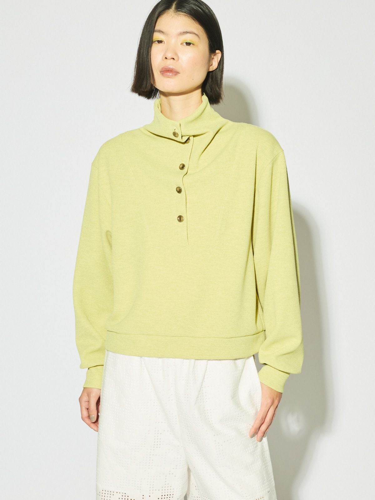 MIDIUMISOLID for Ladies ハイネックショートプルオーバー[A