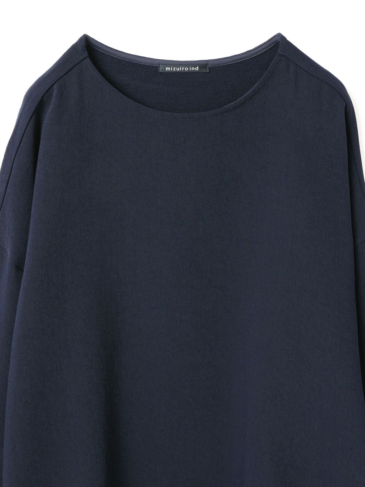 mizuiro ind ジョーゼットボートネックコクーンプルオーバー