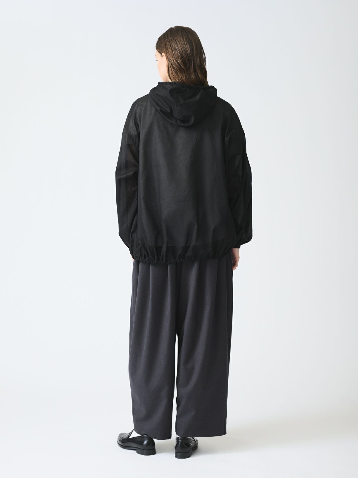 mizuiroind フード付きシャツ　フーデッドシャツ　ブラウス　ブラック mizuiro ind フード付きシャツ｜ MARcourt ONLINE STORE - マーコート