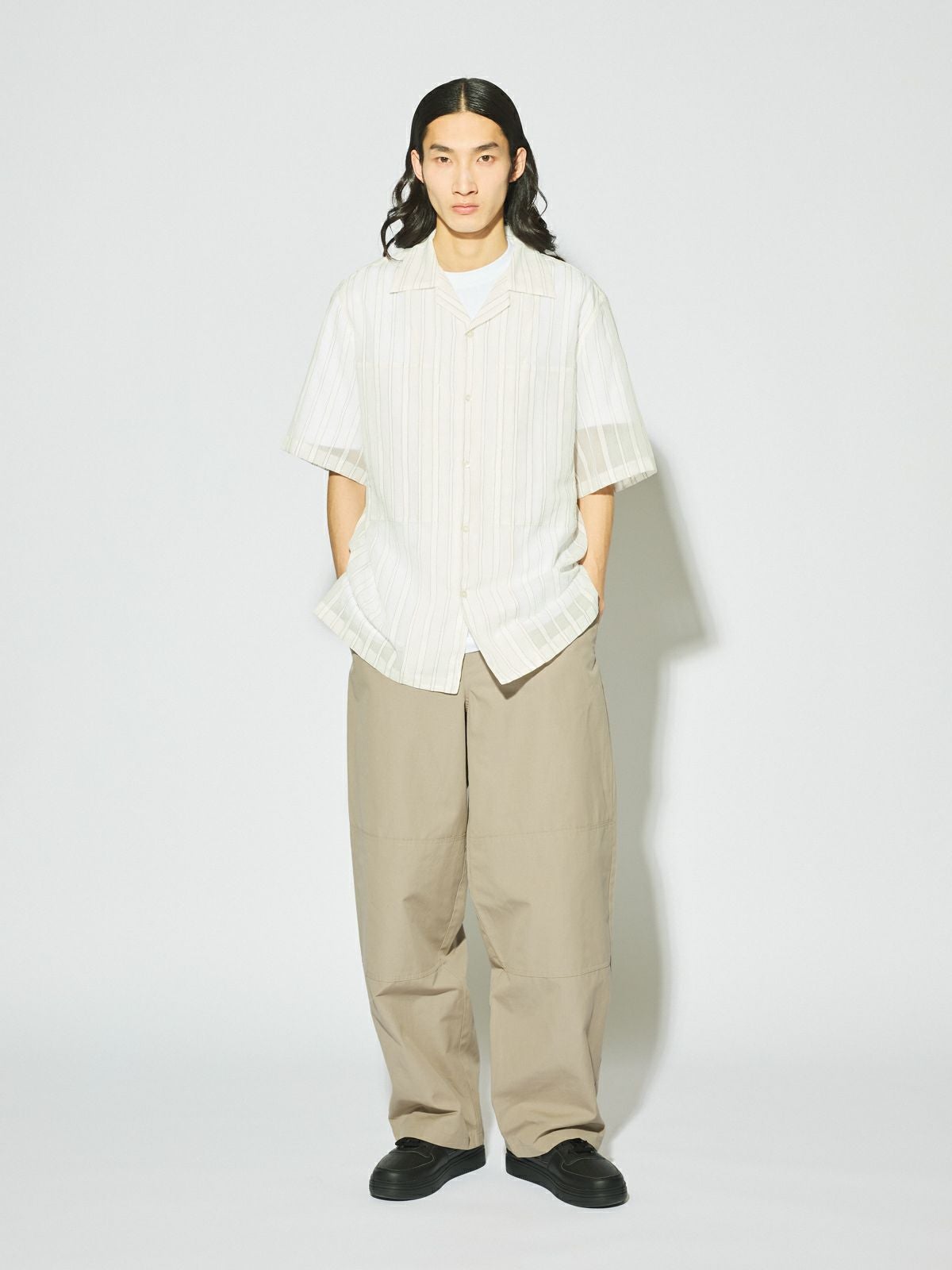 MIDIUMISOLID Men's コットンリネンパッチパンツ[A]｜ MARcourt ONLINE