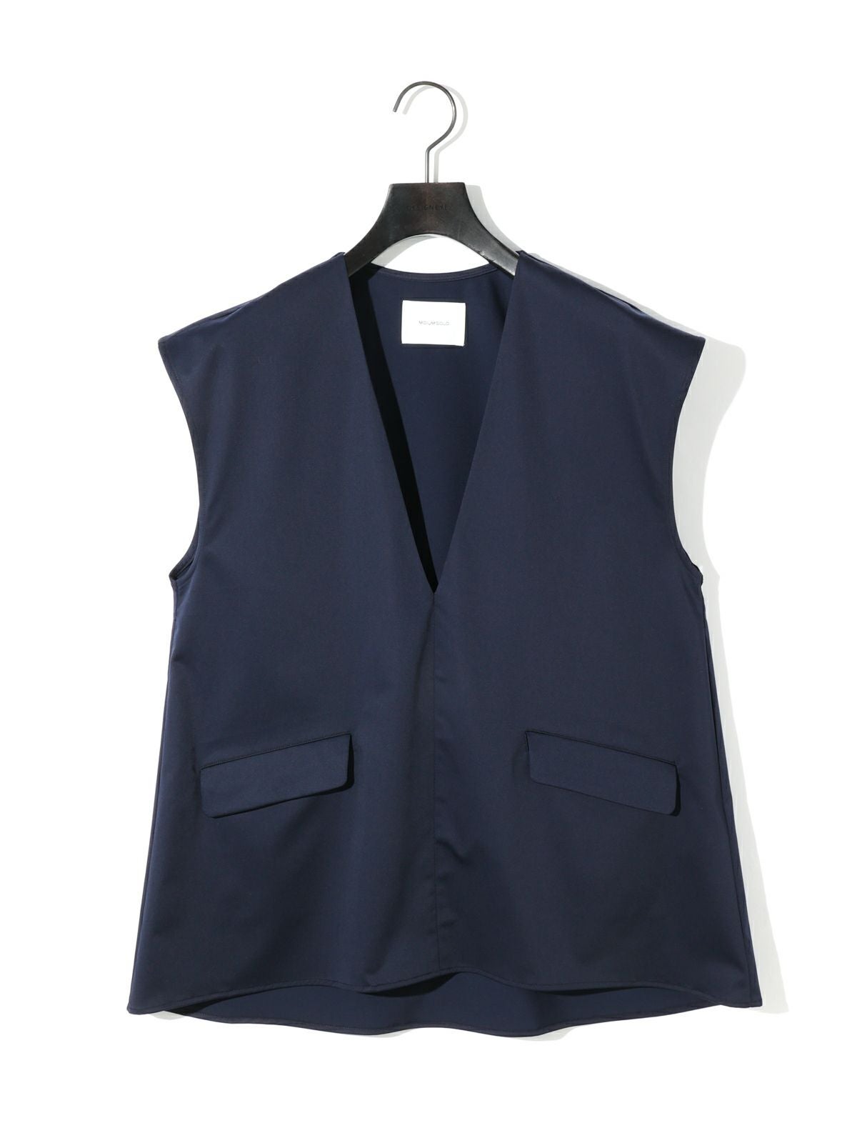 MIDIUMISOLID for Ladies Vネックノースリーブプルオーバー[A
