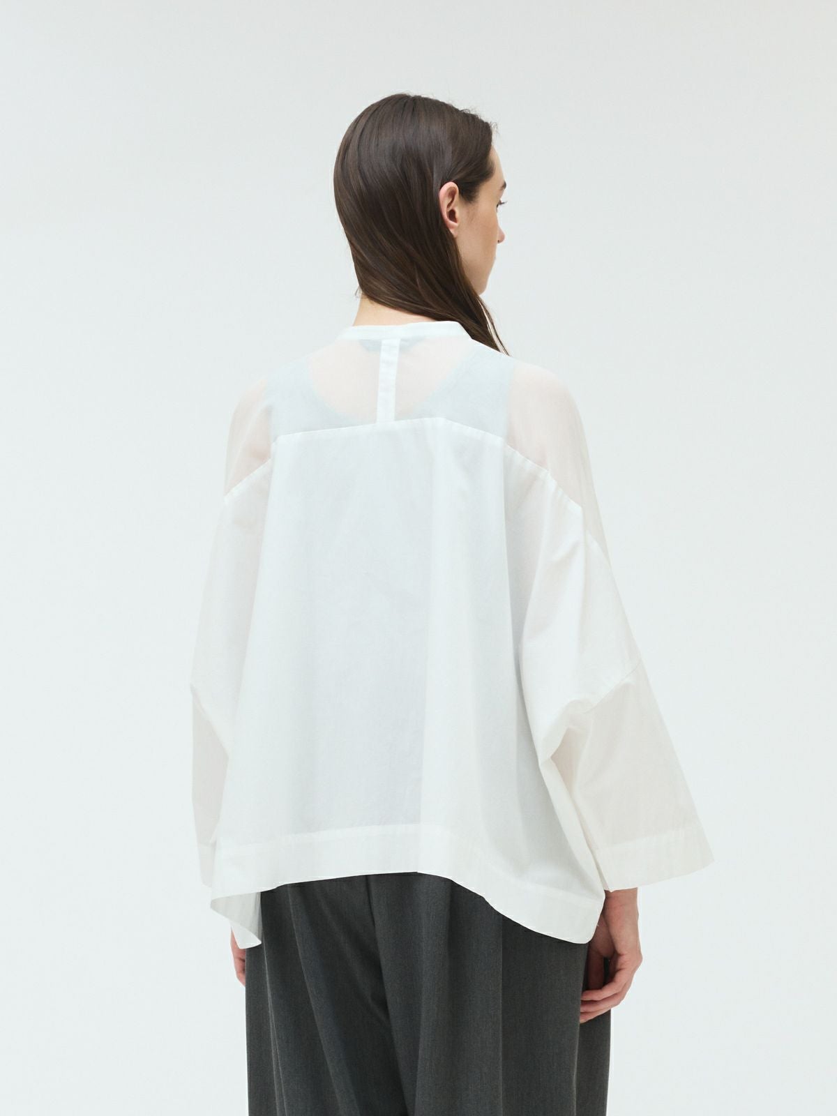 mizuiro ind スタンドカラーシアーシャツ｜ MARcourt ONLINE STORE