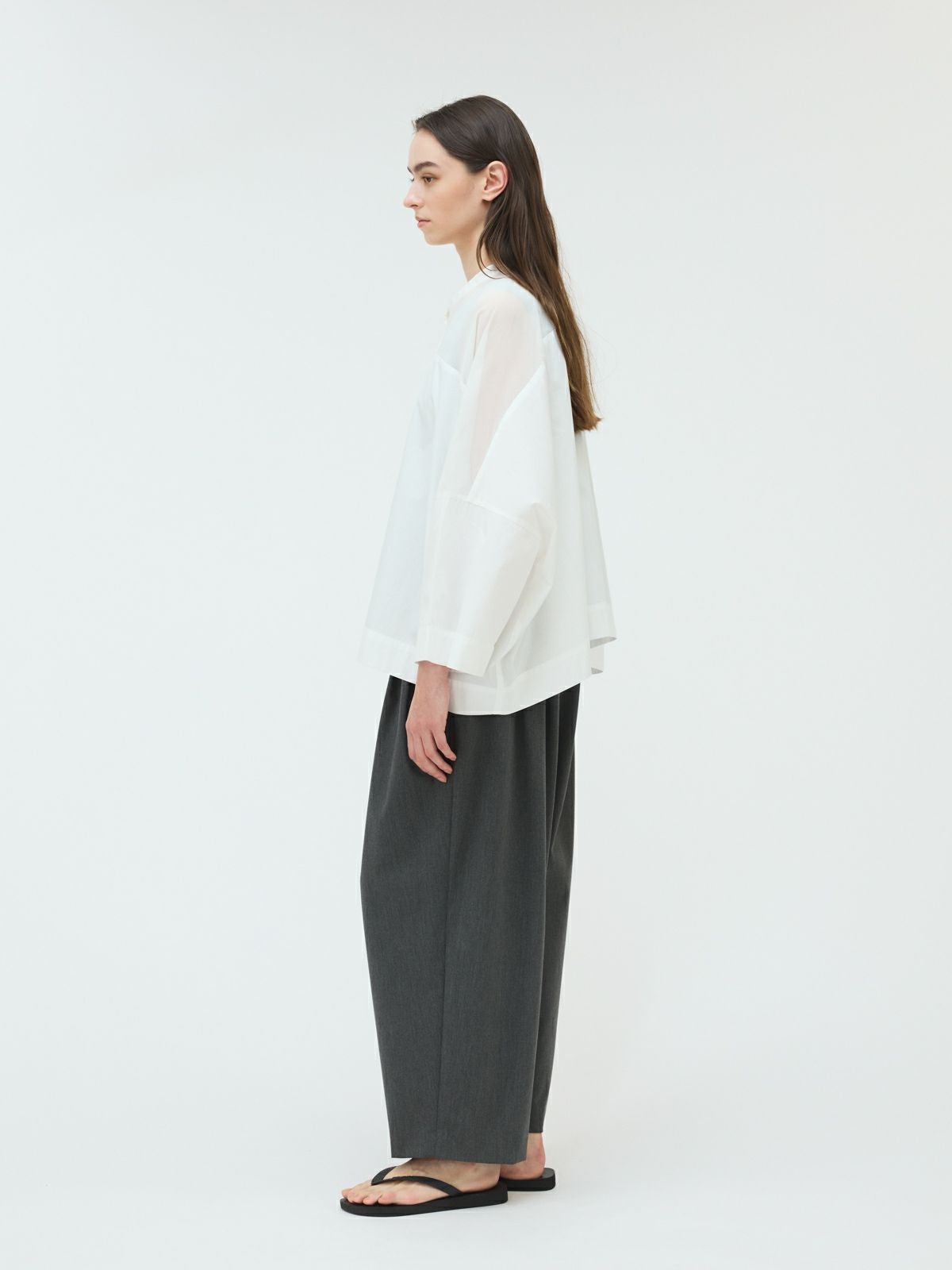 mizuiro ind スタンドカラーシアーシャツ｜ MARcourt ONLINE STORE