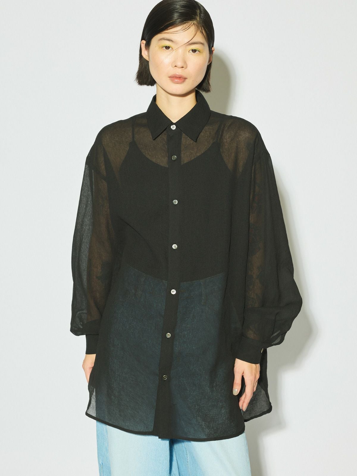 MIDIUMISOLID for Ladies シアーロングスリーブシャツ[A]｜ MARcourt