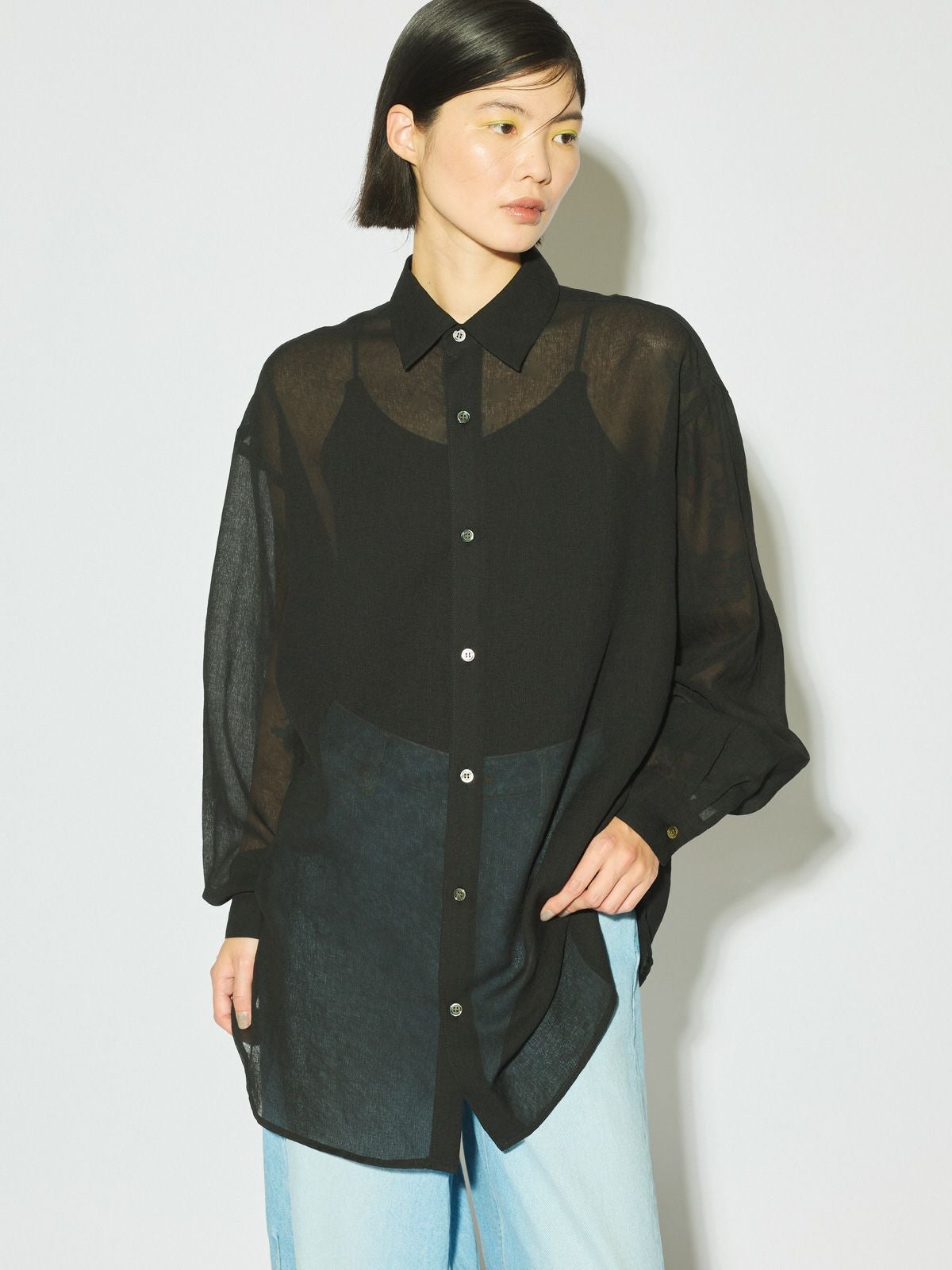 MIDIUMISOLID for Ladies シアーロングスリーブシャツ[A]｜ MARcourt
