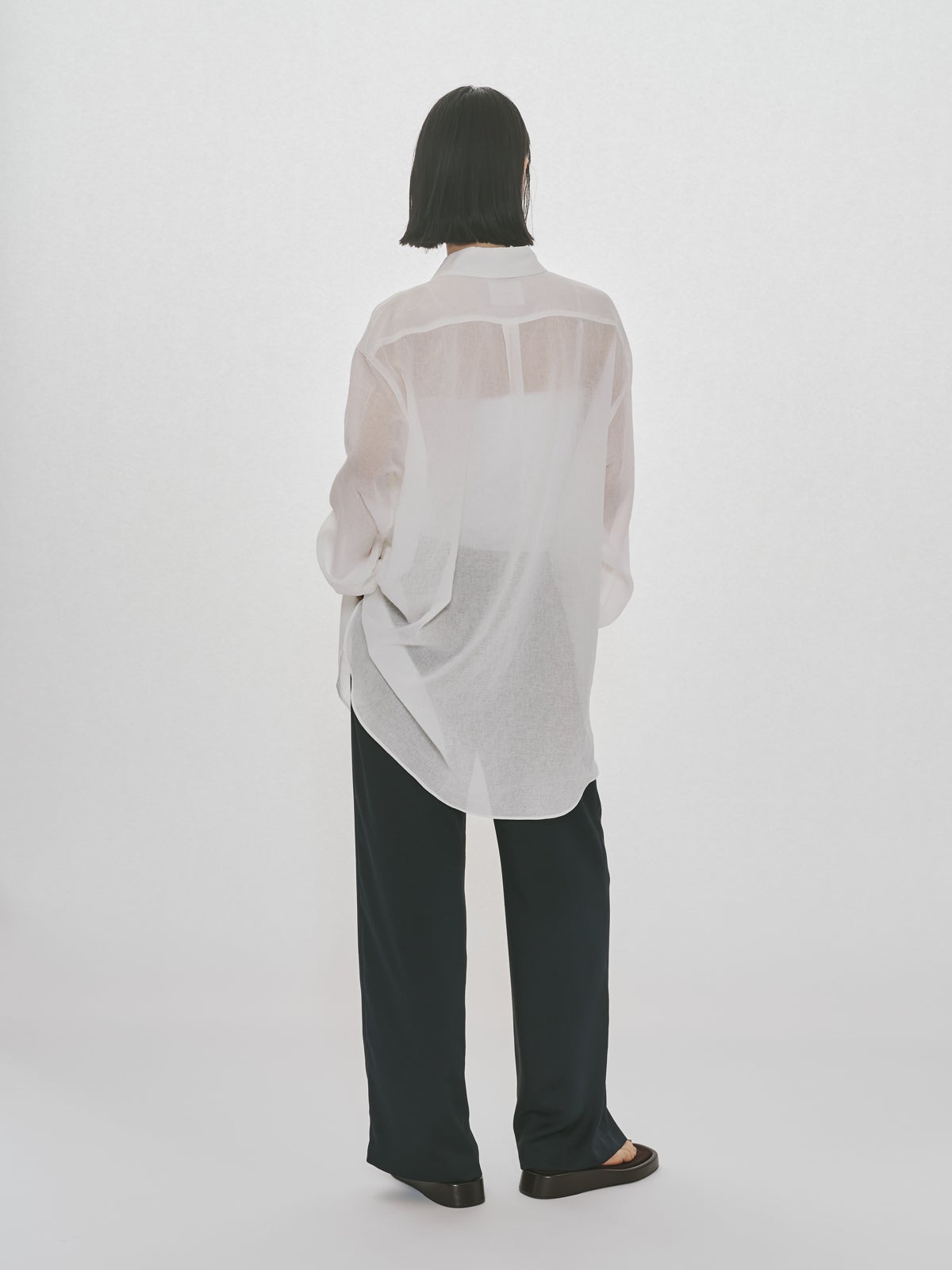 MIDIUMISOLID for Ladies シアーロングスリーブシャツ[A]｜ MARcourt