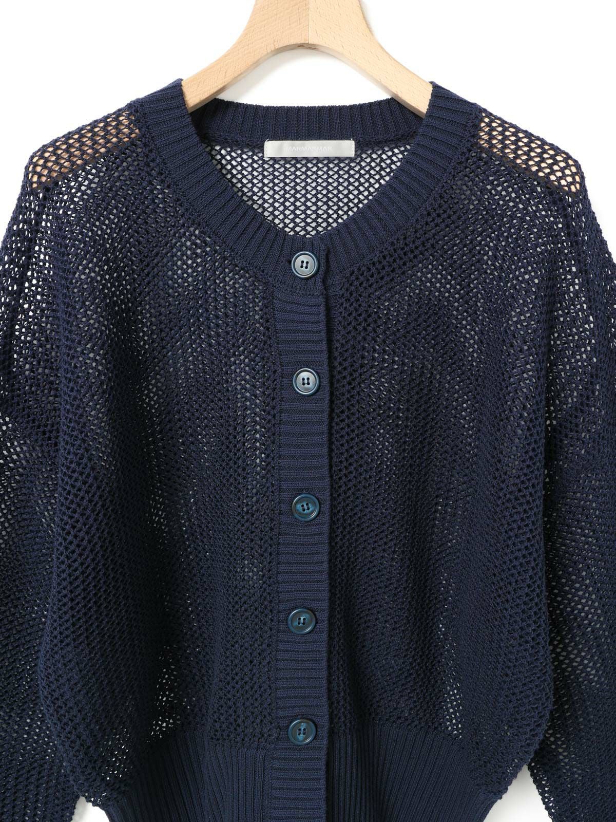 メッシュ　カーディガン AZUL BY MOUSSY | コットンメッシュニットカーディガン (カーディガン