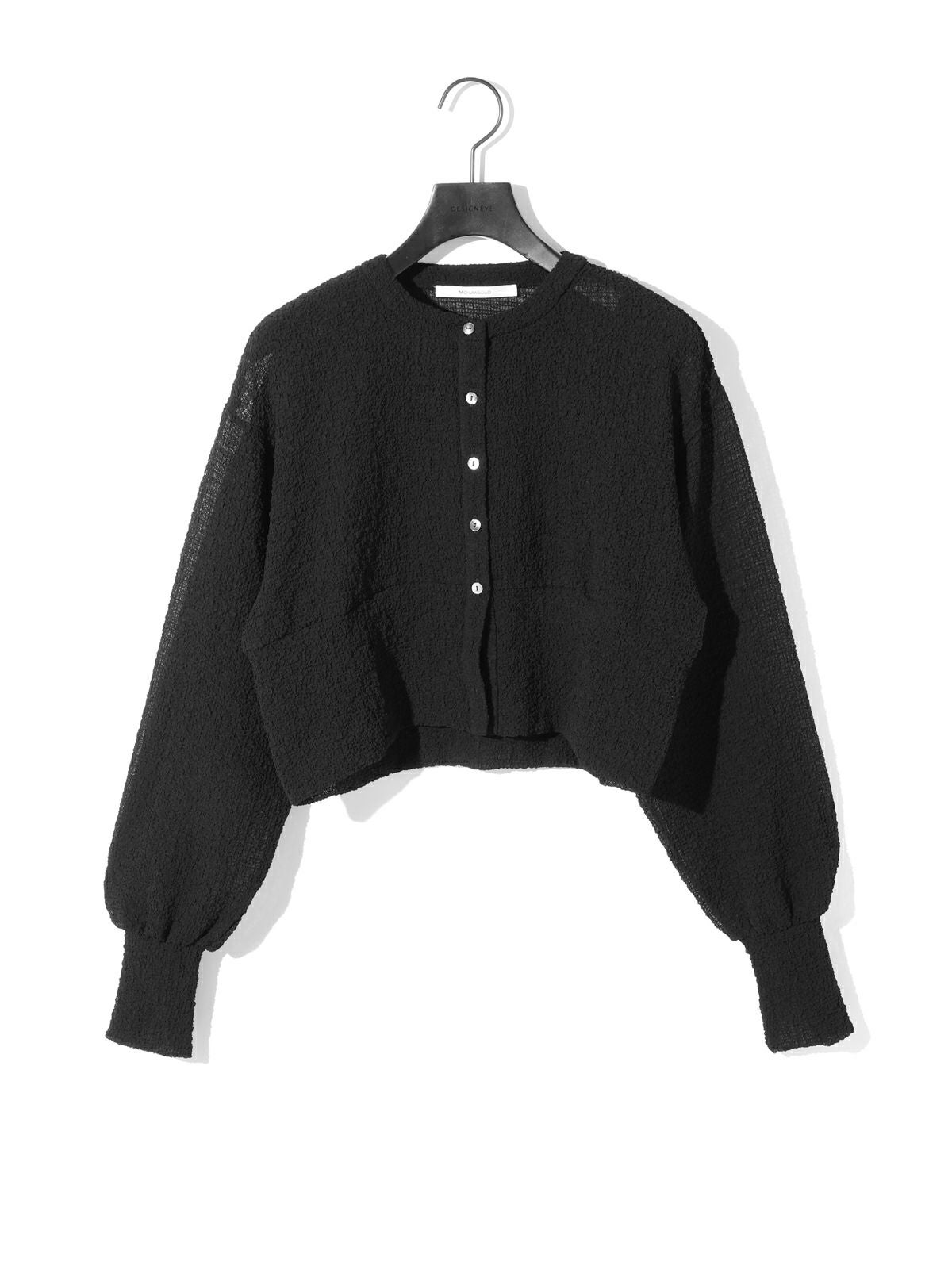 MIDIUMISOLID for Ladies シアークルーネックショートカーディガン[A
