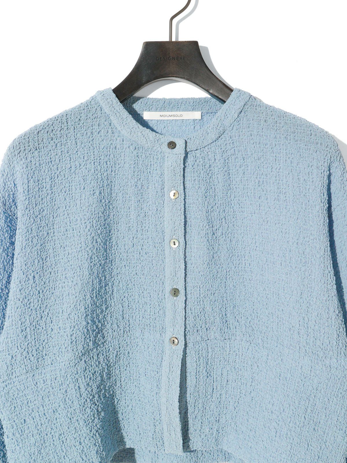 MIDIUMISOLID for Ladies シアークルーネックショートカーディガン[A