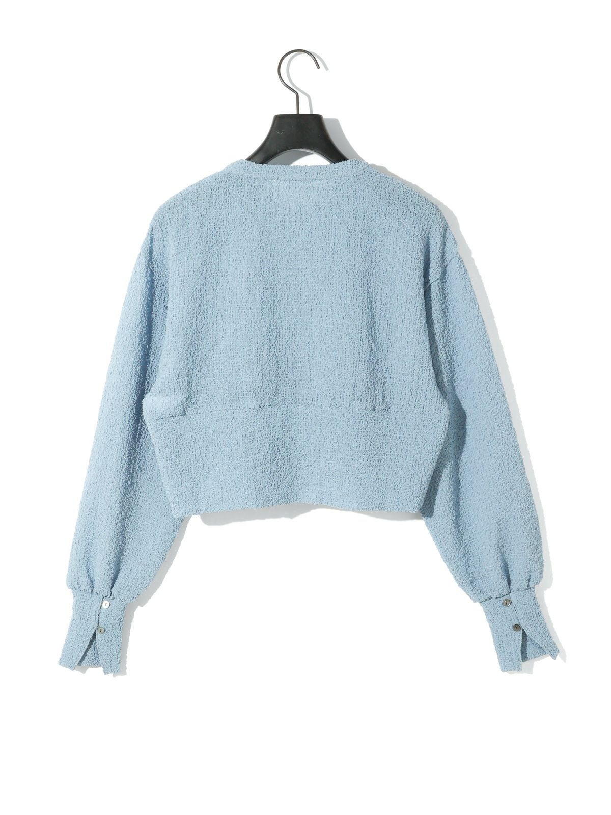 MIDIUMISOLID for Ladies シアークルーネックショートカーディガン[A