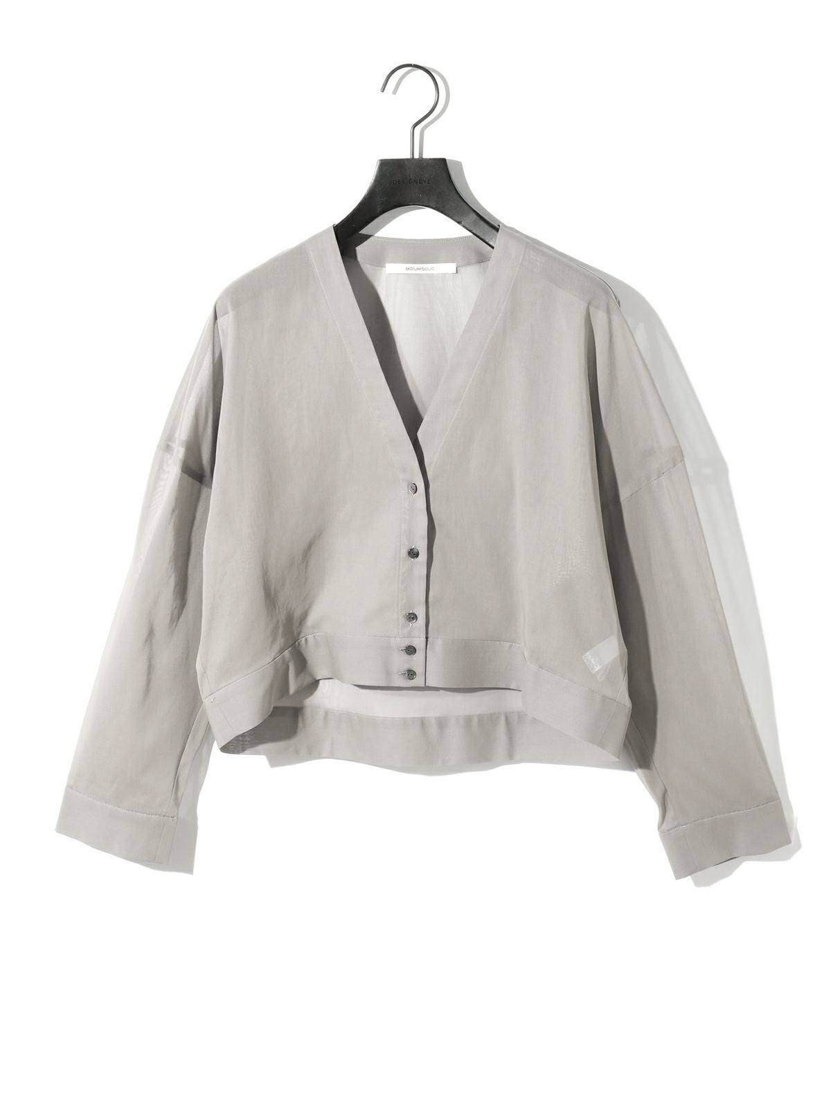 MIDIUMISOLID for Ladies シアーボイルVネックカーディガン[A