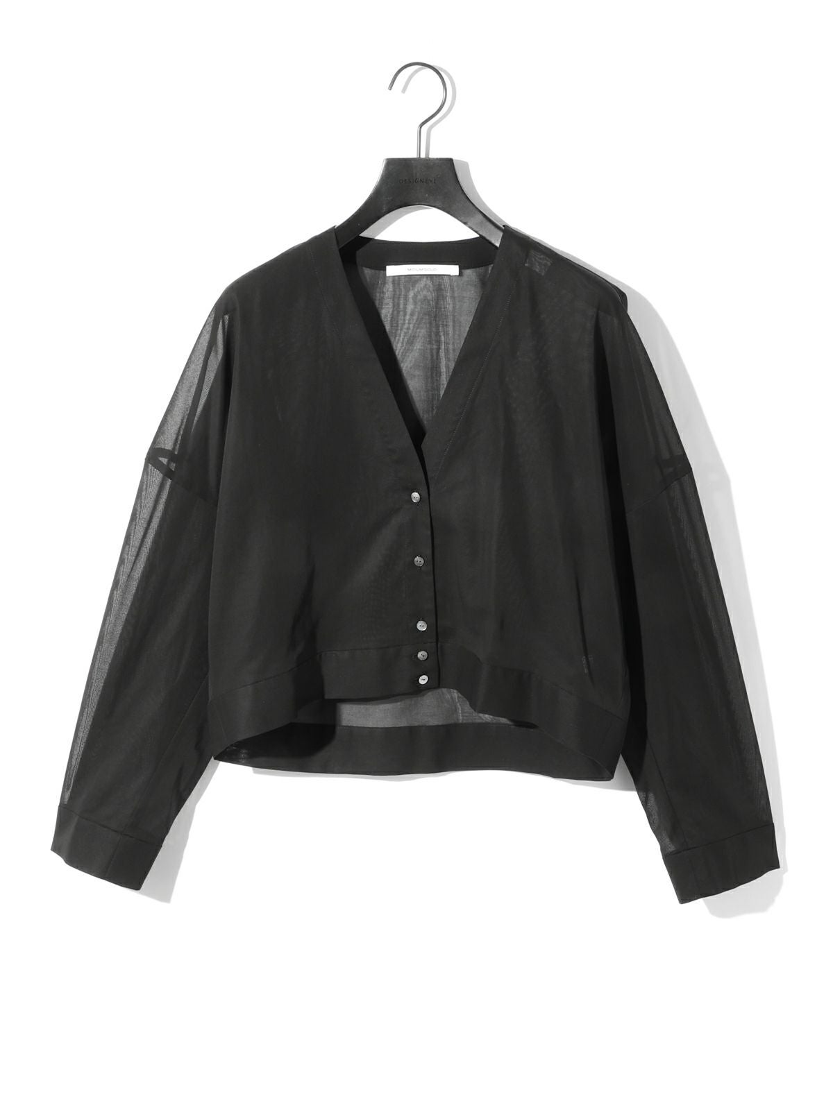 MIDIUMISOLID for Ladies シアーボイルVネックカーディガン[A