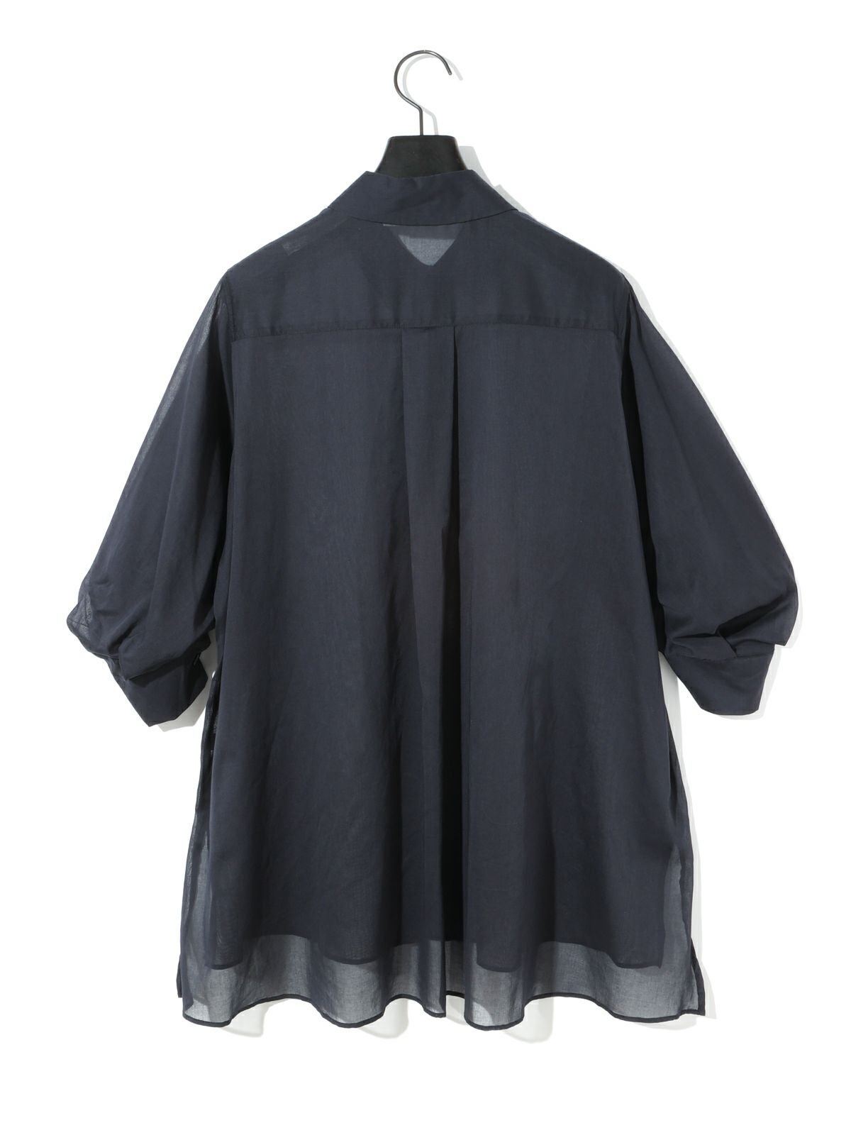 MIDIUMISOLID for Ladies シアースリットスリーブチュニックシャツ[A
