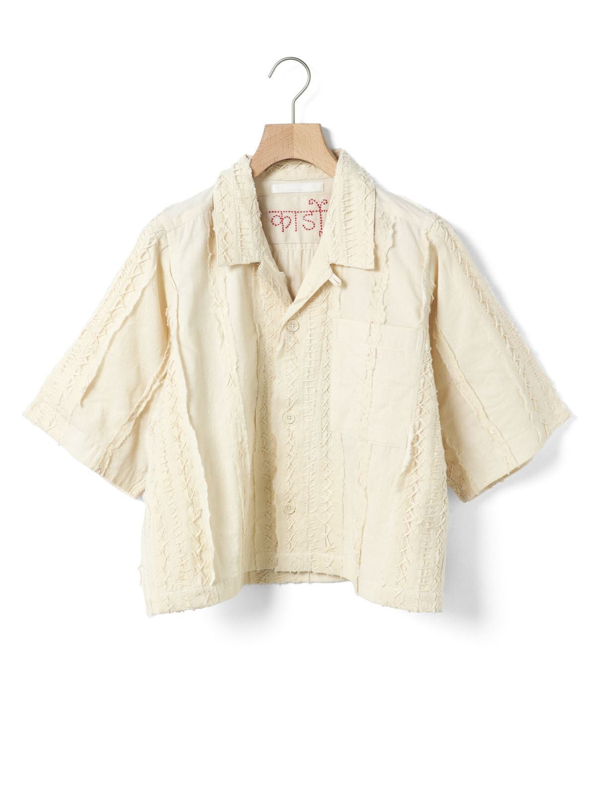 【MAR MAR MAR】刺繍オープンカラーシャツ MARMARMAR 刺繍オープンカラーショートシャツ｜ MARcourt ONLINE STORE