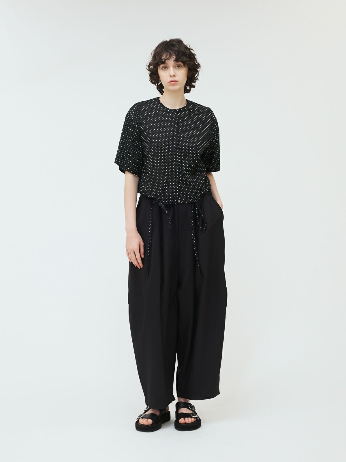 mizuiro ind ドットドローストリングシャツ｜ MARcourt ONLINE STORE