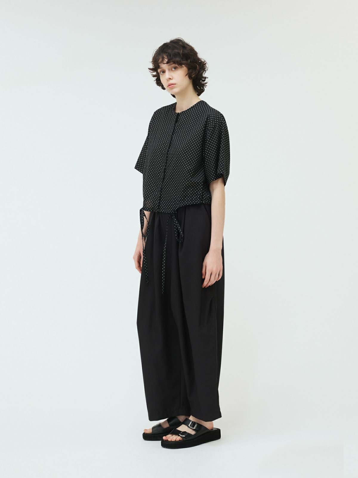 mizuiro ind ドットドローストリングシャツ｜ MARcourt ONLINE STORE