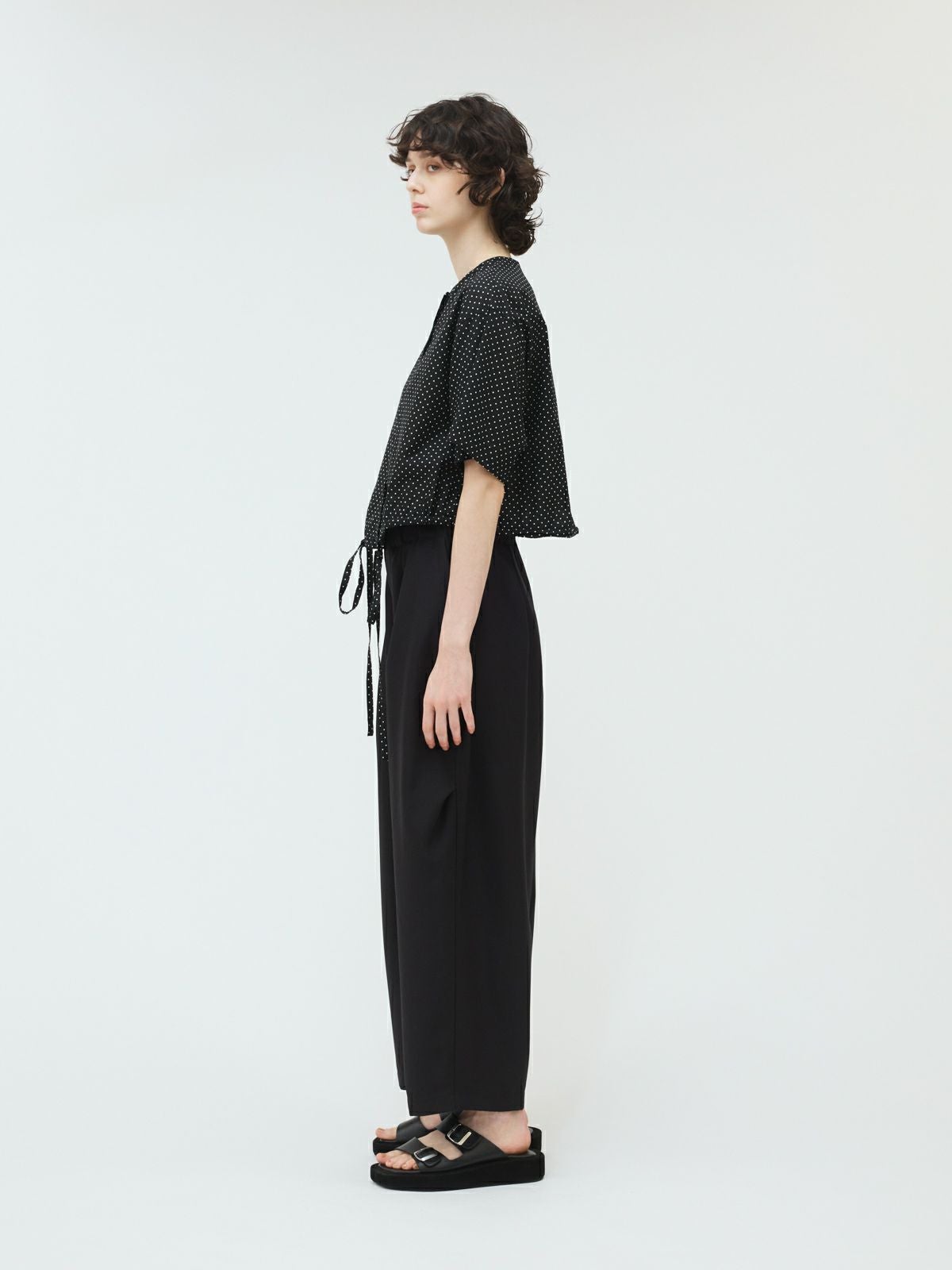 mizuiro ind ドットドローストリングシャツ｜ MARcourt ONLINE STORE