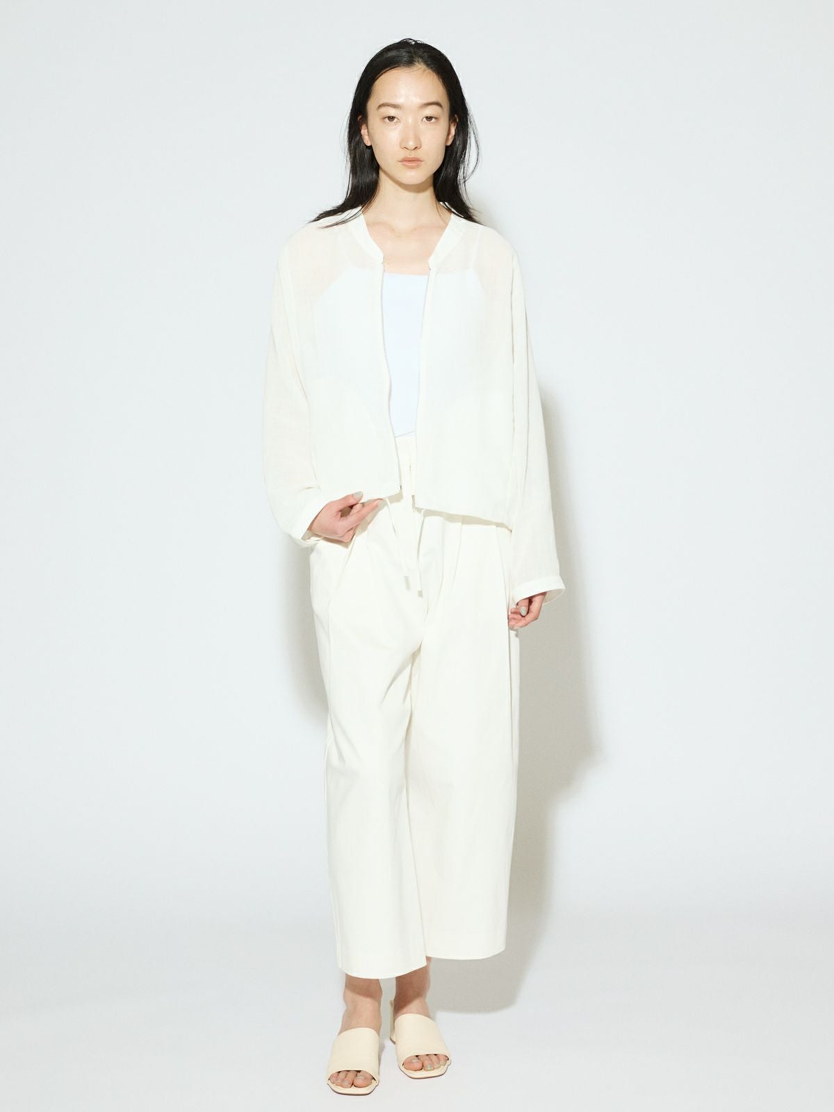 MIDIUMISOLID for Ladies リネンライクメッシュブルゾン[A]｜ MARcourt