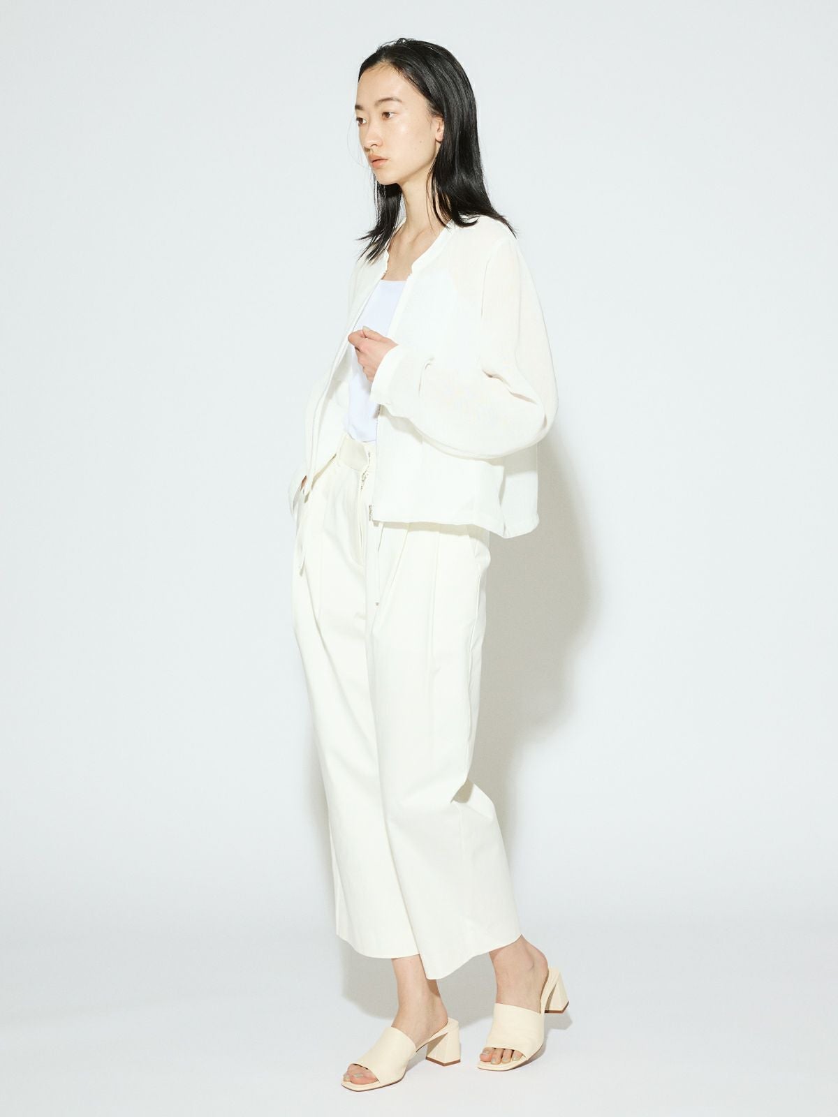MIDIUMISOLID for Ladies リネンライクメッシュブルゾン[A]｜ MARcourt