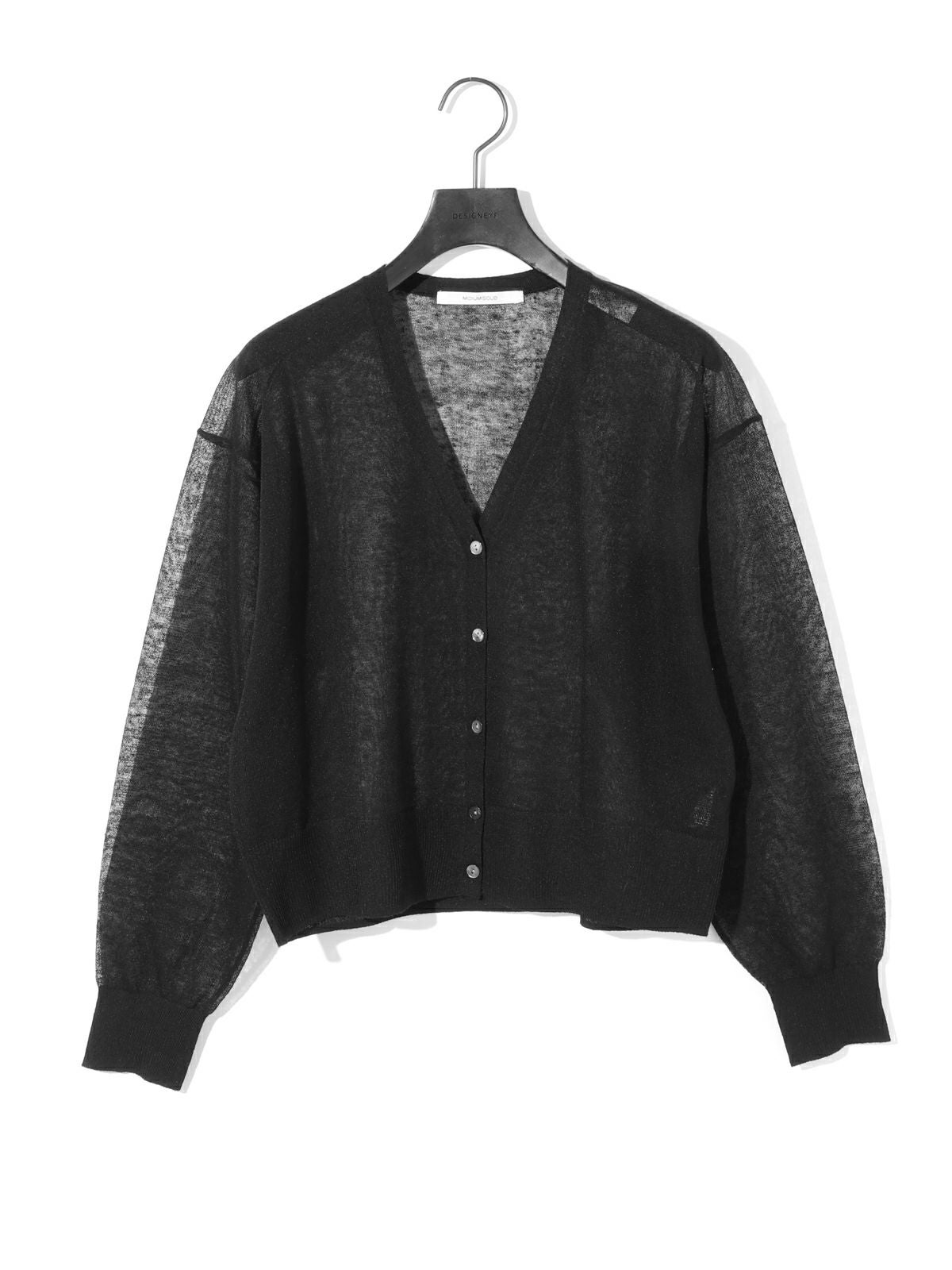 MIDIUMISOLID for Ladies シアーVネックショートカーディガン[A