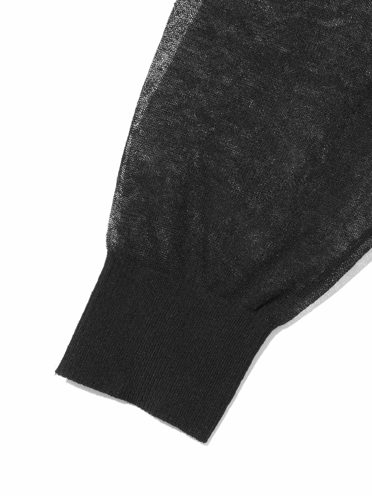 MIDIUMISOLID for Ladies シアーVネックショートカーディガン[A