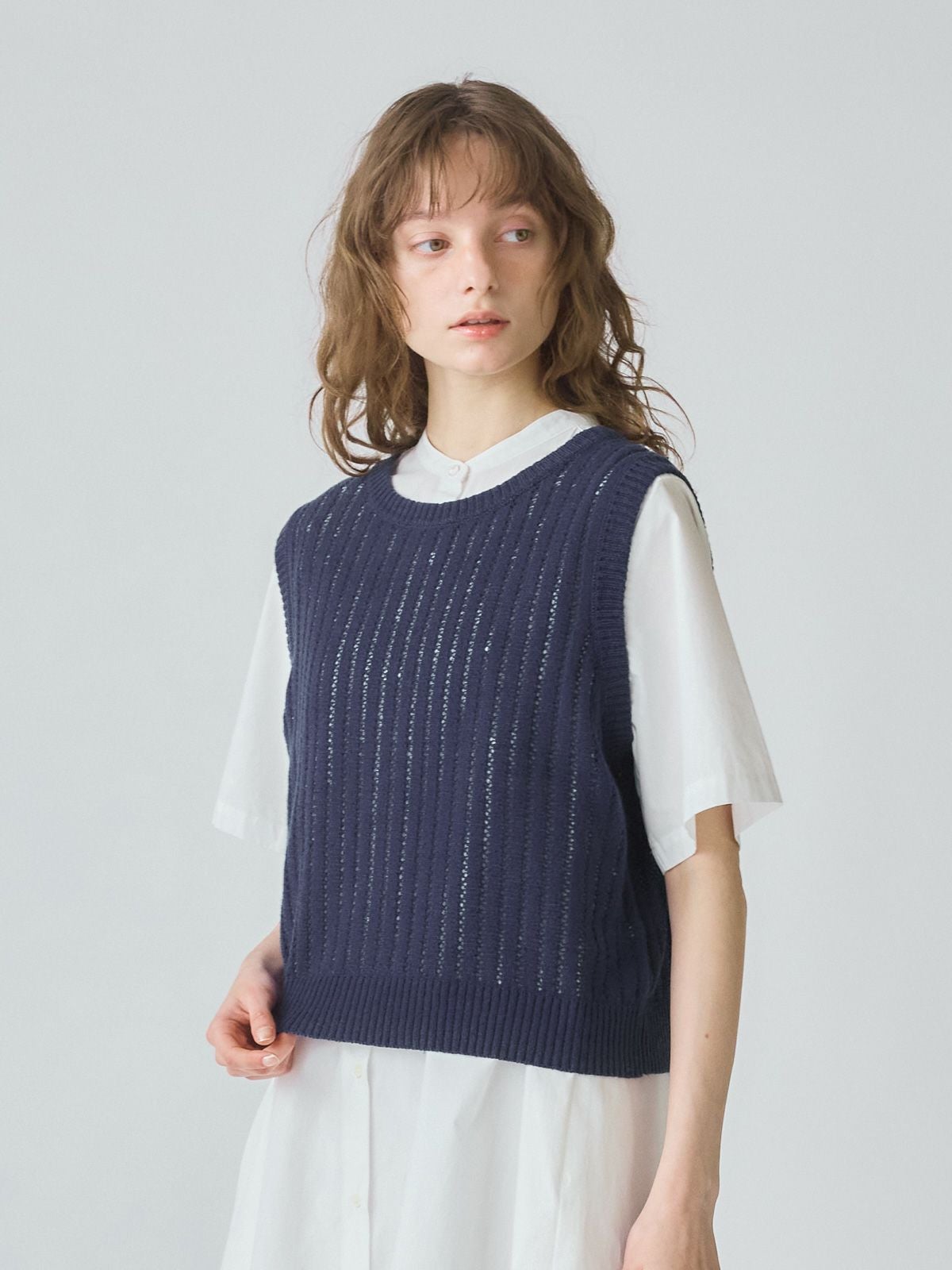 MidiUmi 柄編み2WAYベスト｜ MARcourt ONLINE STORE - マーコート