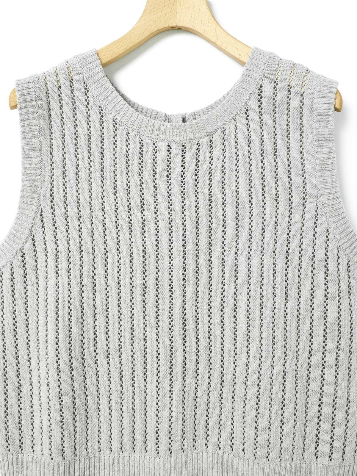 （美品）ウエストライド　アイボリー✖グレーストライプベスト 38 MidiUmi 柄編み2WAYベスト｜ MARcourt ONLINE STORE - マーコート