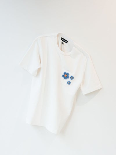 MONITALY かぎ針編み花モチーフTシャツ Crochet Flower Tee｜ MARcourt