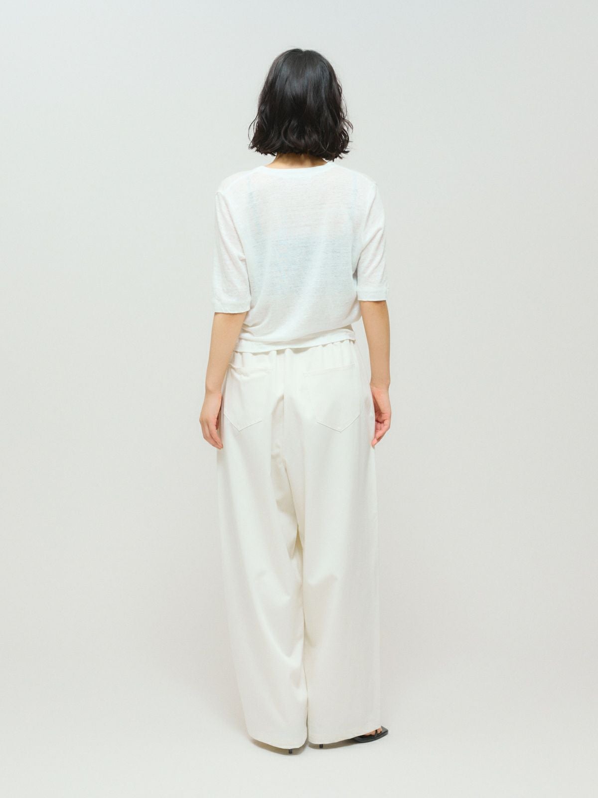 MIDIUMISOLID for Ladies ハーフスリーブコンパクトカーディガン[A
