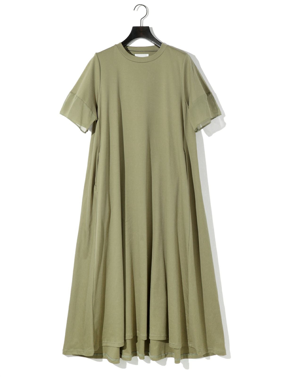 MIDIUMISOLID for Ladies スリーブスイッチングAラインワンピース[A