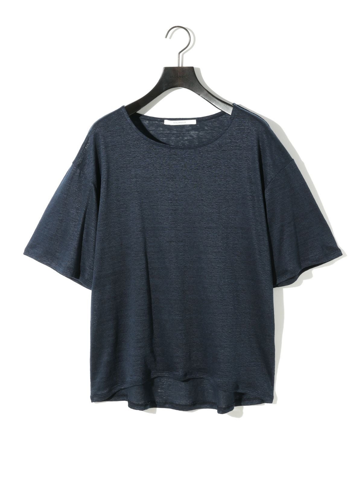 メロディ&カオリ MIDIUMISOLID for Ladies ハーフスリーブリネンワイドプルオーバー[A