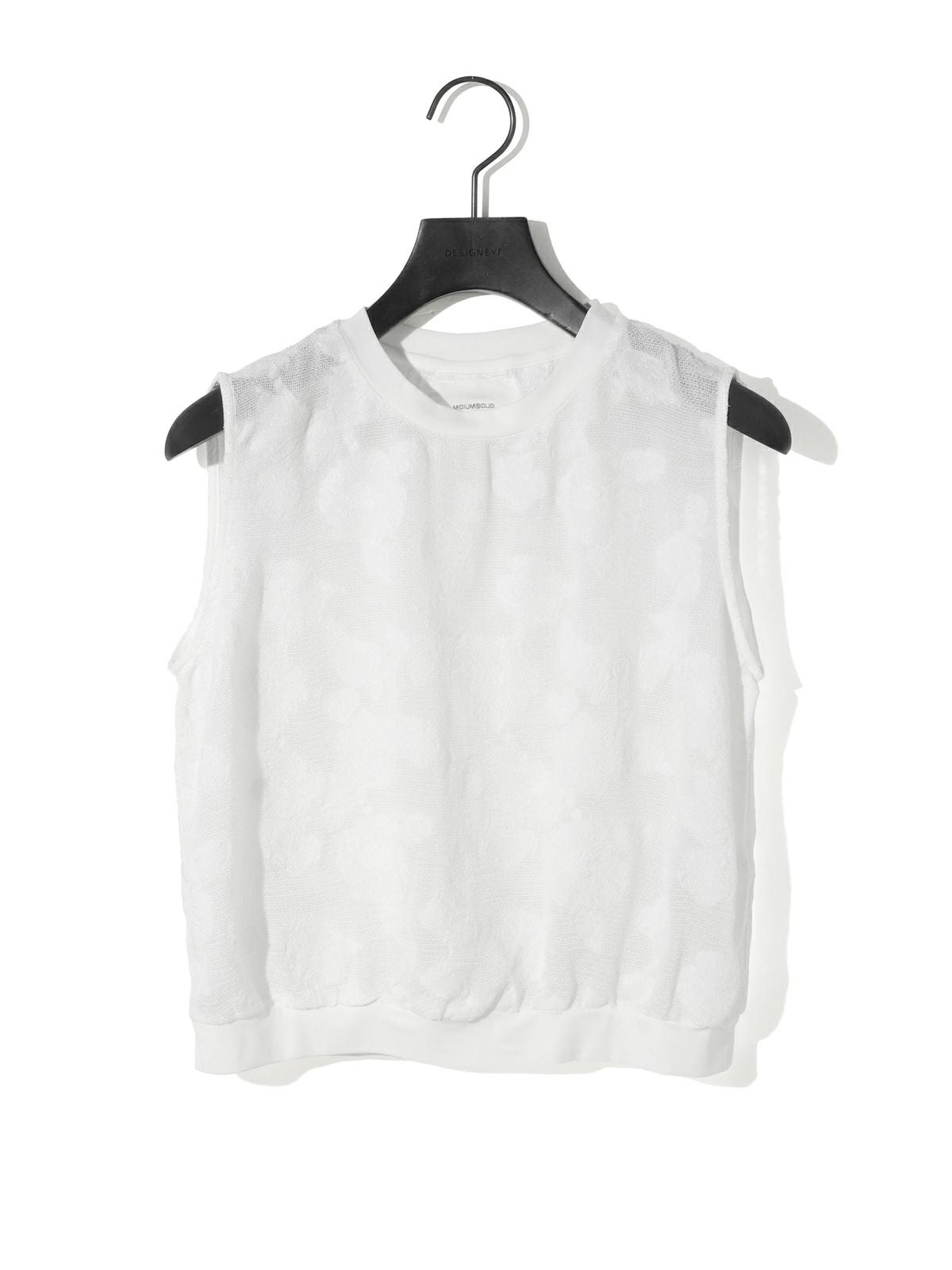 MIDIUMISOLID for Ladies ノースリーブカットジャガードレーストップス