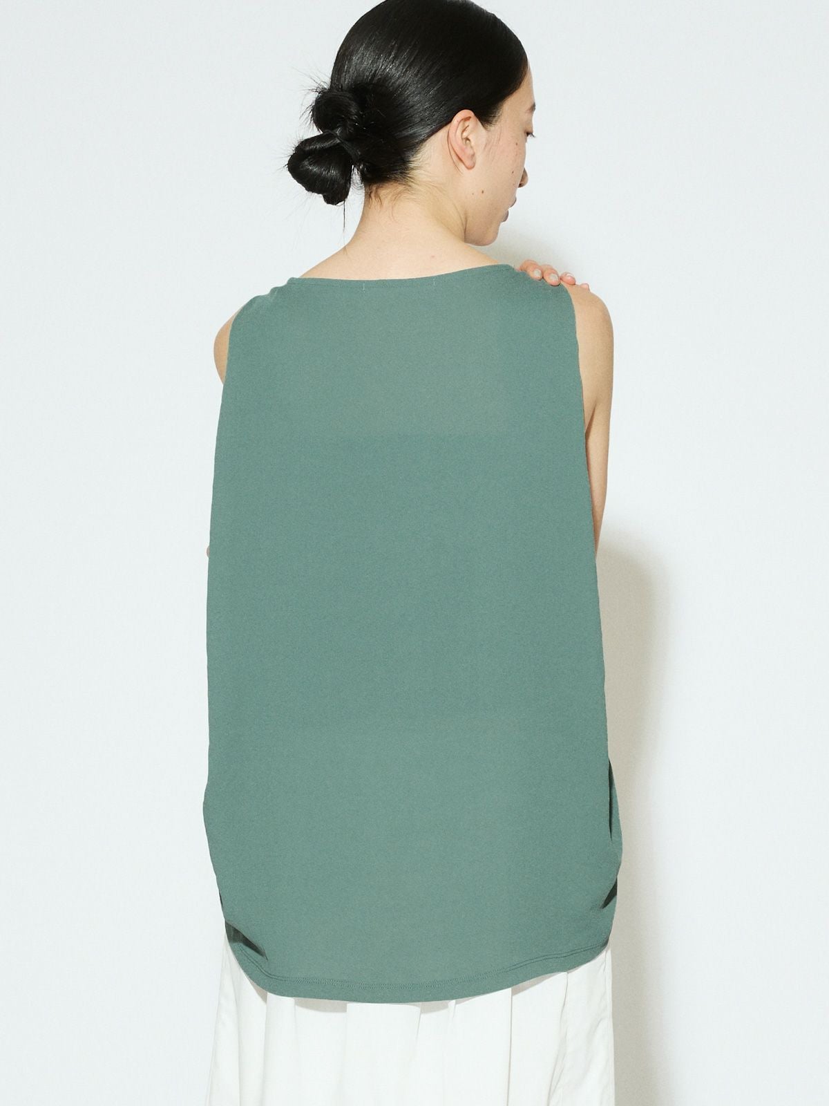 MIDIUMISOLID for Ladies ノースリーブタックワイドプルオーバー[A
