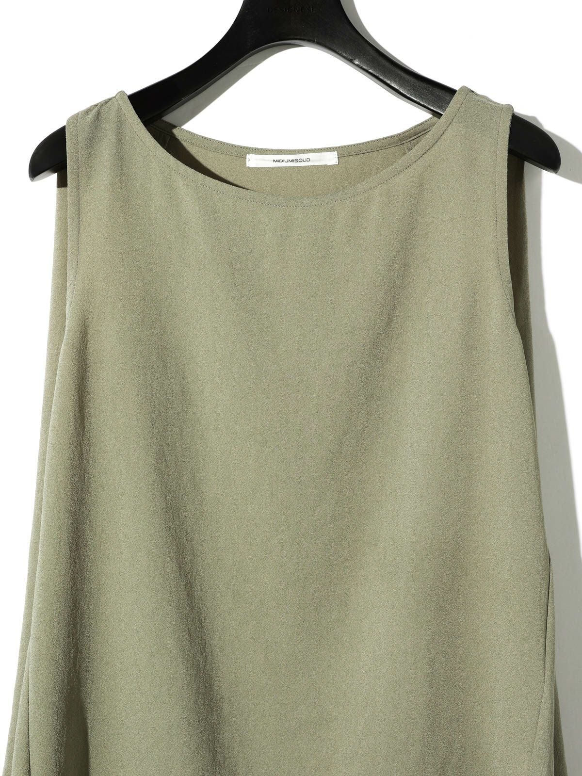 ミホページ MIDIUMISOLID for Ladies ノースリーブタックワイドプルオーバー[A